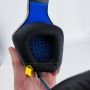 Игровые наушники Ovleng GT96 с микрофоном и подсветкой геймерские наушники Blue