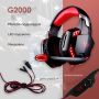 Игровые наушники Kotion Each G2000 с микрофоном и подсветкой геймерские наушники Red