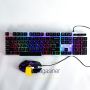  Игровой проводный комплект клавиатура и мышка Jedel GK100 геймерский комплект черный c RGB подсветкой