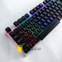  Игровой проводный комплект клавиатура и мышка Jedel GK100 геймерский комплект черный c RGB подсветкой