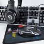  Игровой проводный комплект 4в1 клавиатура мышка наушники коврик Combo Gamer K01 геймерский комплект c RGB подсветкой