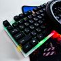  Игровой проводный комплект 4в1 клавиатура мышка наушники коврик Combo Gamer K01 геймерский комплект c RGB подсветкой