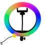 Набір для блогера 5 в 1 кільцева лампа 33 см RGB MJ зі штативом на 2м лампа для селфі (1964)