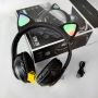 Беспроводные Bluetooth наушники Cat STN-28 Кошачьи ушки Гарнитура с микрофоном FM радио + AUX, подсветка (Черный)