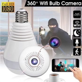 IP скрытая беспроводная WiFi камера-лампочка видеонаблюдения панорамная OLM Panoramic Camera Original 360 градусов рыбий глаз видеоняня HD 960p