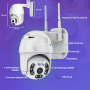 Вулична поворотна IP WIFI камера відеоспостереження WiFi HD-63 ICSee - 4мп + карта 64 гб камера зовнішнього спостереження для дому (1857-5-1)