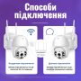 Вулична поворотна IP WIFI камера відеоспостереження WiFi HD-63 ICSee - 4мп + карта 64 гб камера зовнішнього спостереження для дому (1857-5-1)