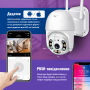 Вулична поворотна IP WIFI камера відеоспостереження WiFi HD-63 ICSee - 4мп + карта 64 гб камера зовнішнього спостереження для дому (1857-5-1)