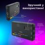 Портативний відеосвітло W140 RGB кольорова LED панель для фото та відеозйомки лампа для селфі (2504)
