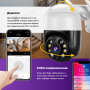 Вулична IP-камера відеоспостереження WiFi N3 (А8) - 4mp - ICSEE ЧОРНА (2776)