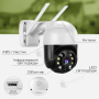 Вулична IP-камера відеоспостереження WiFi N3 (А8) 4mp + карта пам'яті 64 гб - ICSEE ЧОРНА (2776-1)