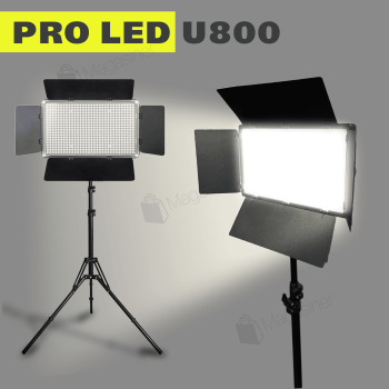 Прямокутне відеосвітло Pro LED U800 для фото, відео 29х17 см зі штативом 2,1 метр (2487-1)