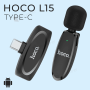Професійний бездротовий петличний мікрофон HOCO L15 Type-C (2665)