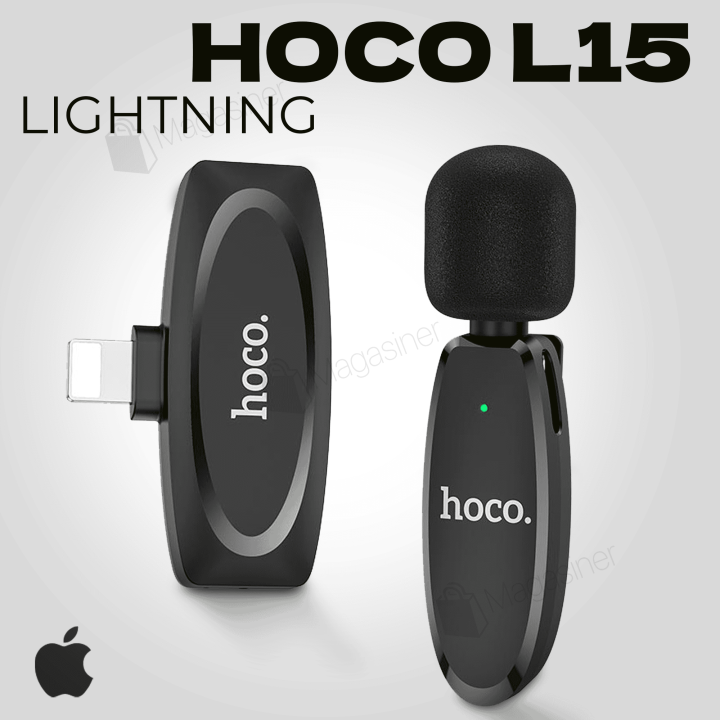 Професійний бездротовий петличний мікрофон HOCO L15 Lightning (2665-1)
