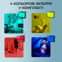 Монопод 157 см з bluetooth пультом з відеосвітлом 15х10 см та кольоровими пластинами (2739-1)