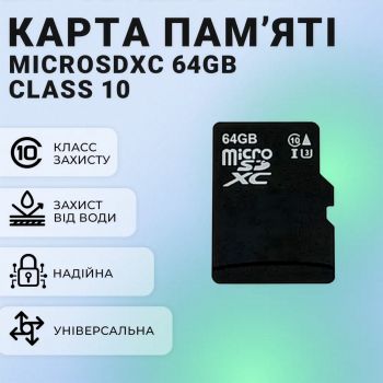 Карта пам'яті microSDXC 64GB Class 10 (UHS-1) (1587)