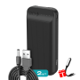 Повербанк Hoco NewJoy J52A 20000mAh + 2 шт. USB-шнур для вай-фай роутера 9В/12В (Led лампа в подарунок) (3062)