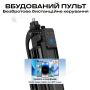 Штатив для телефону 180 см з відеоосвітленням RGB і бездротовим петличним мікрофоном (3509)