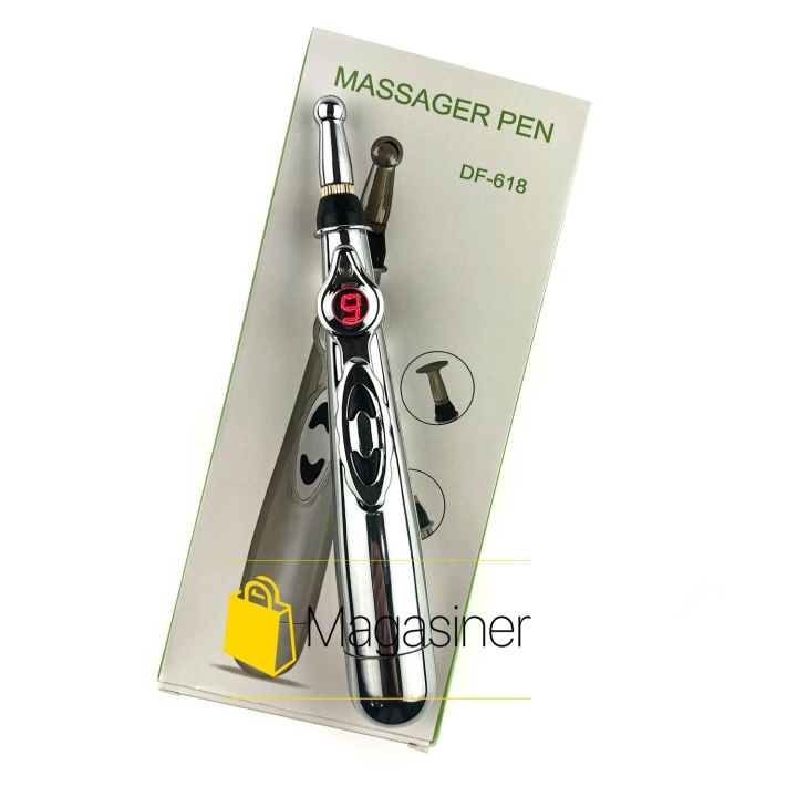Ручной акупунктурный массажер ручка Massager Pen для тела на батарейках (1130)