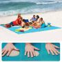 Пляжная подстилка покрывало анти-песок Sand Free Beach Mat для моря и пикника Blue