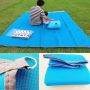 Пляжная подстилка покрывало анти-песок Sand Free Beach Mat для моря и пикника Blue