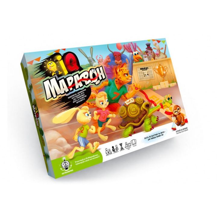 Настольная интеллектуальная развлекательная игра Danko Toys IQ-Марафон настолка для всей семьи