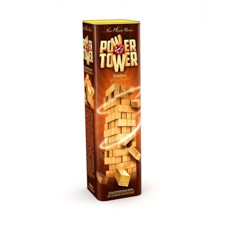 Настольная развлекательная игра Дженга Jenga Power Tower Danko Toys развивающая настолка для всей семьи