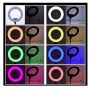 Кільцева LED лампа RGB 33 см 15 колірних схем SOFT RING LIGHT + Подарунок Штатив 210 см + bluetooth пульт Набір для блогера