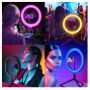 Кільцева LED лампа RGB 33 см 15 колірних схем SOFT RING LIGHT + Подарунок Штатив 210 см + bluetooth пульт Набір для блогера