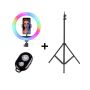 Кільцева LED лампа RGB 33 см 15 колірних схем SOFT RING LIGHT + Подарунок Штатив 210 см + bluetooth пульт Набір для блогера