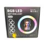 Кольцевая лампа (кольцевой свет) 26 см для блогера RGB / селфи / фотографа / визажиста (1300-no_tripod)