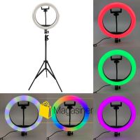 Кільцева RGB LED лампа 30 см зі штативом 2 метри (кільцеве світло) для селфі / фото / відео / інстаграма / тик струму / візажиста (1722-tg)