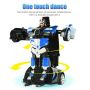 Аккумуляторная машина робот-трансформер на радиоуправлении Bugatti Veyron 1:14 синяя