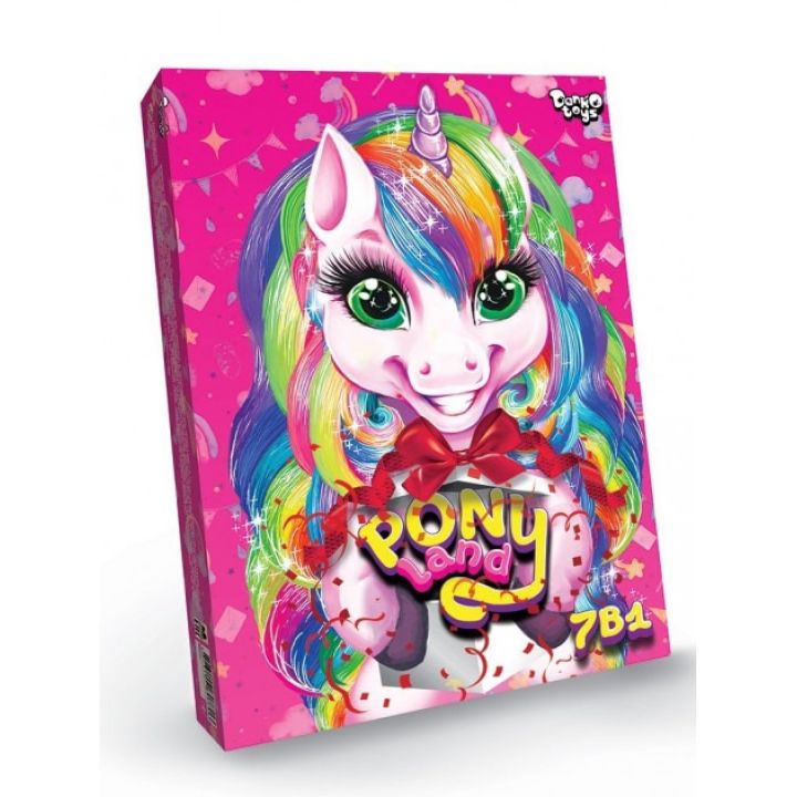 Игровой развивающий набор для девочек Pony Land 7 в 1 Danko Toys настольная игра