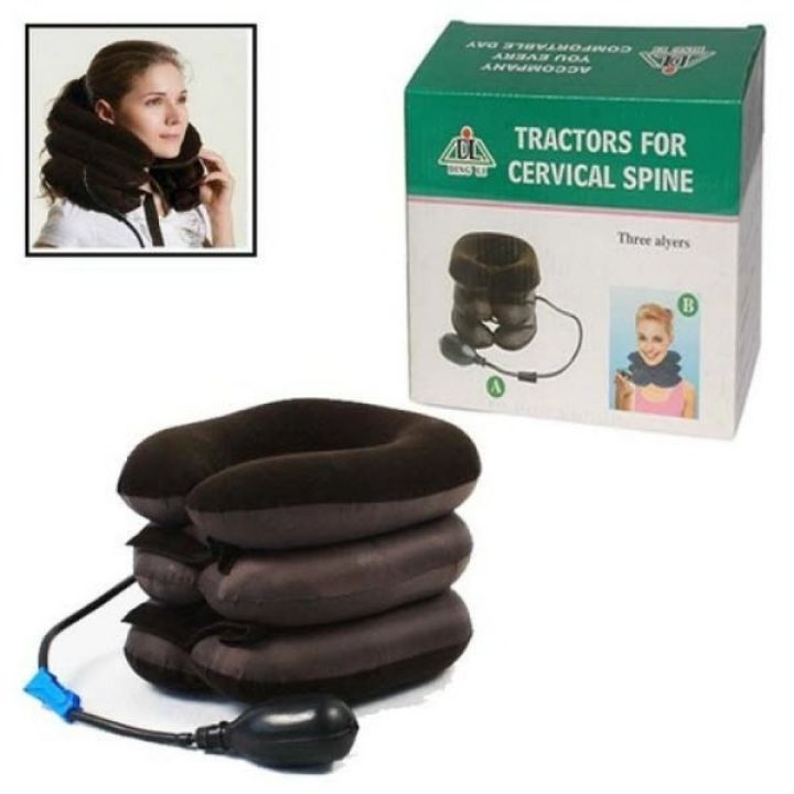 Надувная подушка для шеи Tractors For Cervical Spine ортопедический воротник при остеохондрозе Brown