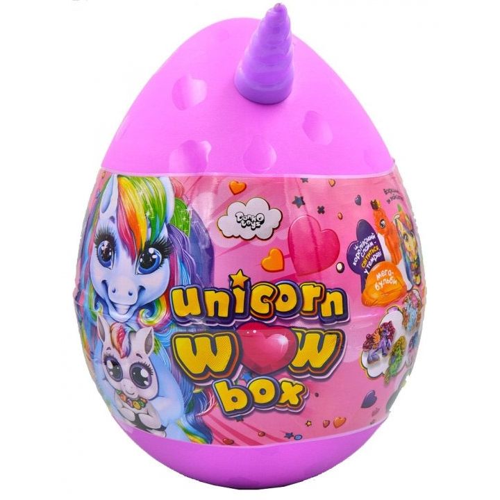 Детский набор для творчества Danko toys Unicorn Wow Box яйцо единорог 24 предмета