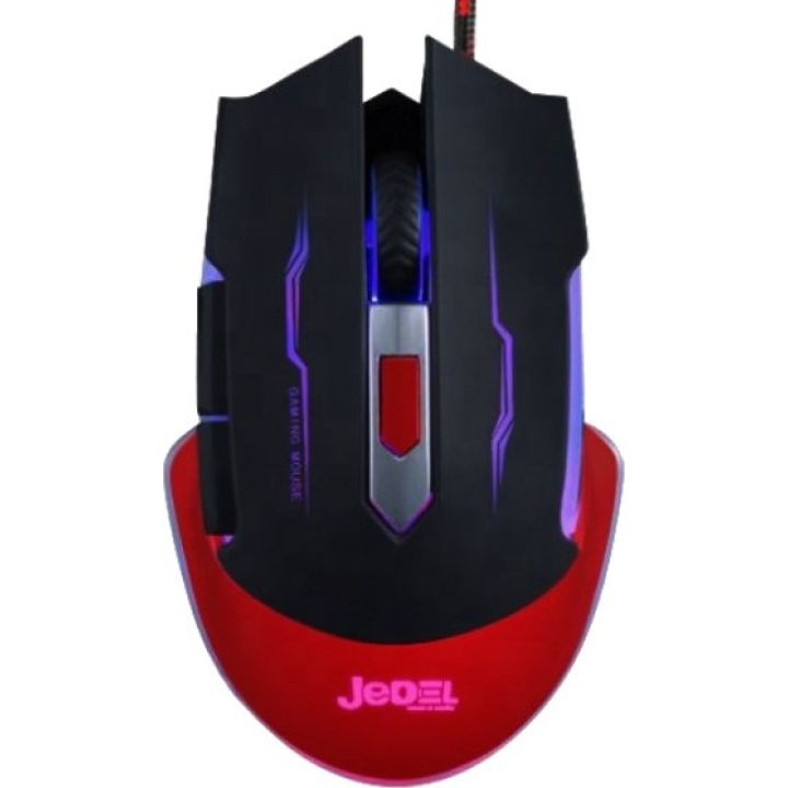 Игровая проводная мышка Jedel GM740 2400 dpi мышь компьютерная геймерская LED подсветка черная