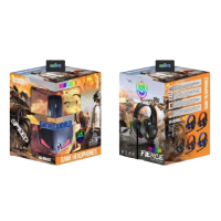 Игровые накладные проводные наушники с подсветкой KR-GM302 с микрофоном геймерские для компьютера и ноутбука