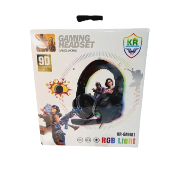 Игровые накладные проводные наушники с подсветкой KR-GM401 с микрофоном геймерские для компьютера и ноутбука