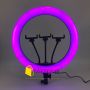 Кільцева RGB LED лампа 36 см зі штативом 2 метри (кільцеве світло) для селфі / фото / відео / інстаграма / тик струму / візажиста (1678)