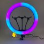 Кільцева RGB LED лампа 36 см зі штативом 2 метри (кільцеве світло) для селфі / фото / відео / інстаграма / тик струму / візажиста (1678)