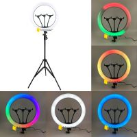 Кільцева RGB LED лампа 36 см зі штативом 2 метри (кільцеве світло) для селфі / фото / відео / інстаграма / тик струму / візажиста (1678)