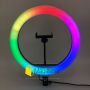 Кільцева RGB LED лампа 30 см зі штативом 2 метри (кільцеве світло) для селфі / фото / відео / інстаграма / тик струму / візажиста (1722-tg)