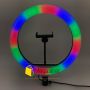 Кільцева RGB LED лампа 30 см зі штативом 2 метри (кільцеве світло) для селфі / фото / відео / інстаграма / тик струму / візажиста (1722-tg)