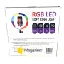 Кільцева RGB LED лампа 30 см зі штативом 2 метри (кільцеве світло) для селфі / фото / відео / інстаграма / тик струму / візажиста (1722-tg)