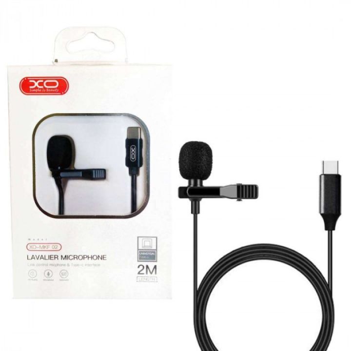 Петличный микрофон петличка XO Type-C MKF 02 для телефона смартфона пк