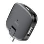 Usb хаб разветвитель концентратор удлинитель USB hub HOCO Type-C OTG to 3USB HB11 Черный