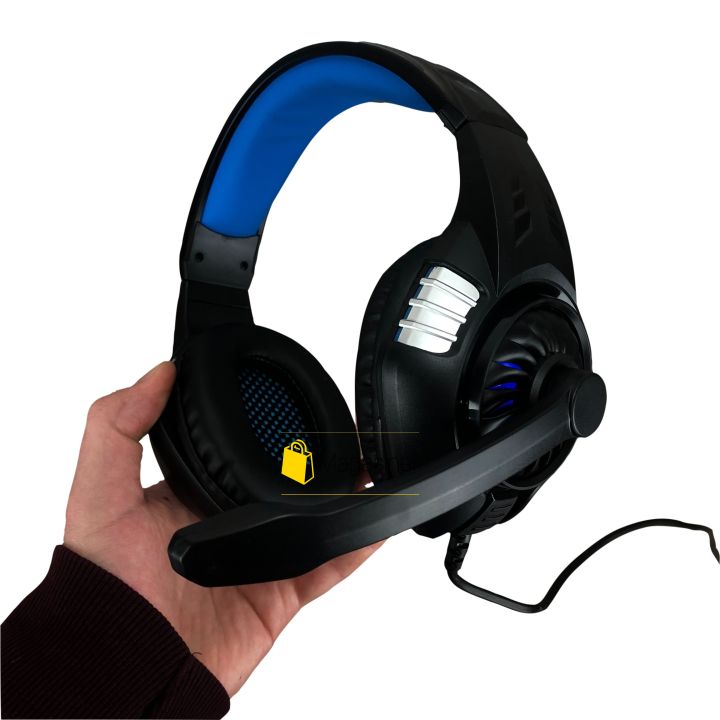 Игровые наушники KOMC G308 с микрофоном и подсветкой геймерские для компьютера и ноутбука (1771)