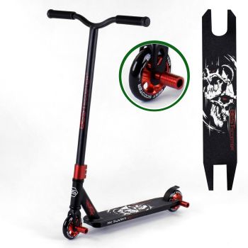 Самокат трюковый с алюминиевыми колесами 2 пеги в комплекте Best Scooter черный с красным (1891-32947)