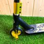 Самокат для трюков Best Scooter колеса алюминий 110 мм с пегами (черный с золотистым)